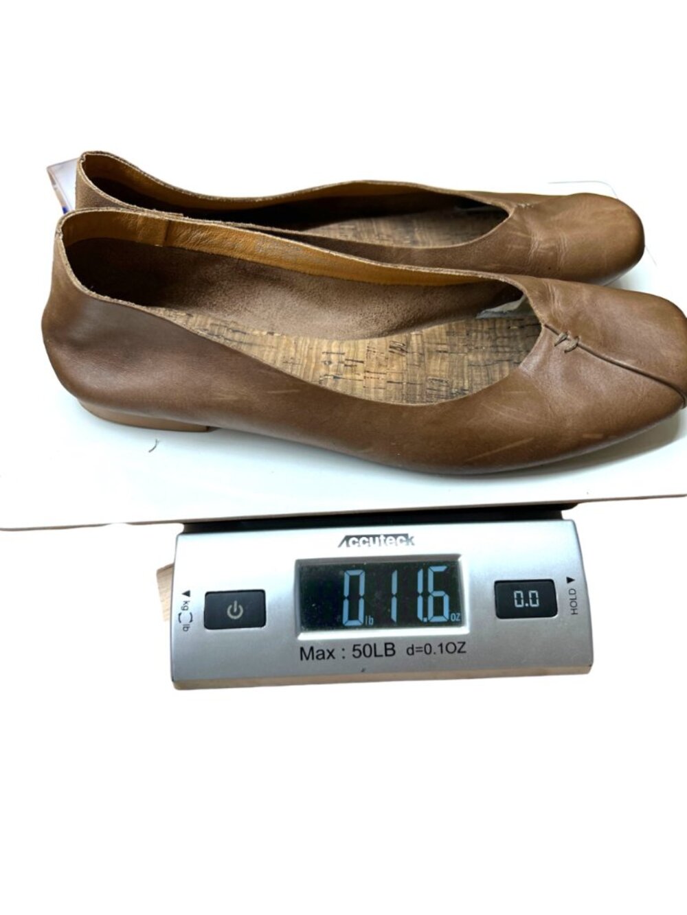 Korks Padilla Leather Comfort Flats Square Toe Slip On Tan Brown Boho Size 7.5 - Picture 12 of 12